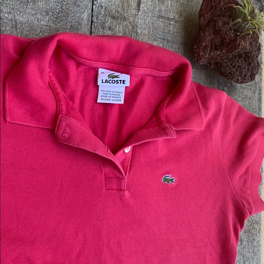 NWOT Lacoste Red Button Down Shirt red 🧜🏼‍♀️